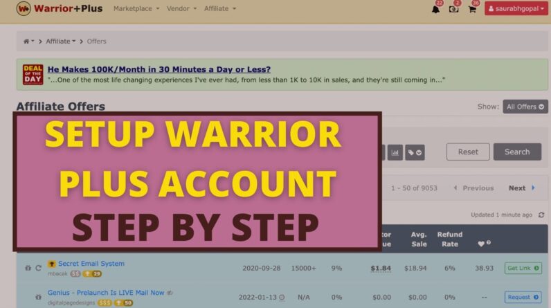 How To Create Warrior Plus Account in 2022 | Sign Up to Promote Affiliate Products
